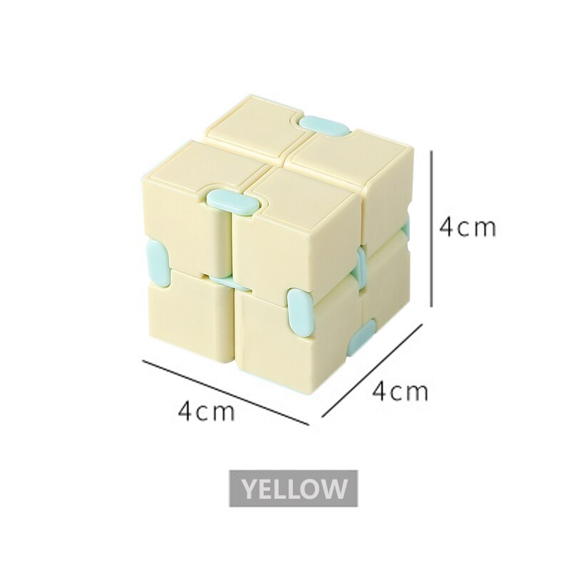 Decompressie Blauw Roze Infinity Kubus Anti-Angst Oneindige Cubes Upgrade Frosted Puzzels Speelgoed Voor Volwassenen Stress Cube Speelgoed: Yellow