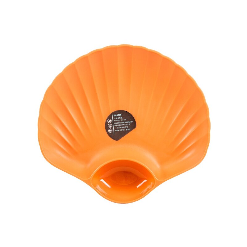 Shell Shape Spit Bone Plate Plastic Dish Nut Fruit Cake Bread Tray Snack Dessert Food Container French Fries Ketchup Holder: O