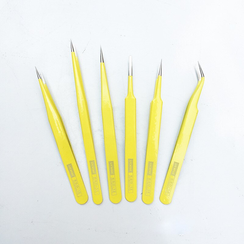 ZtDpLsd 1 pcs Aço Inoxidável Pinças de Precisão Esd Pinça Eletrônica Ferramenta de Reparo Ferramentas Picking Art Pedrinhas Gem
