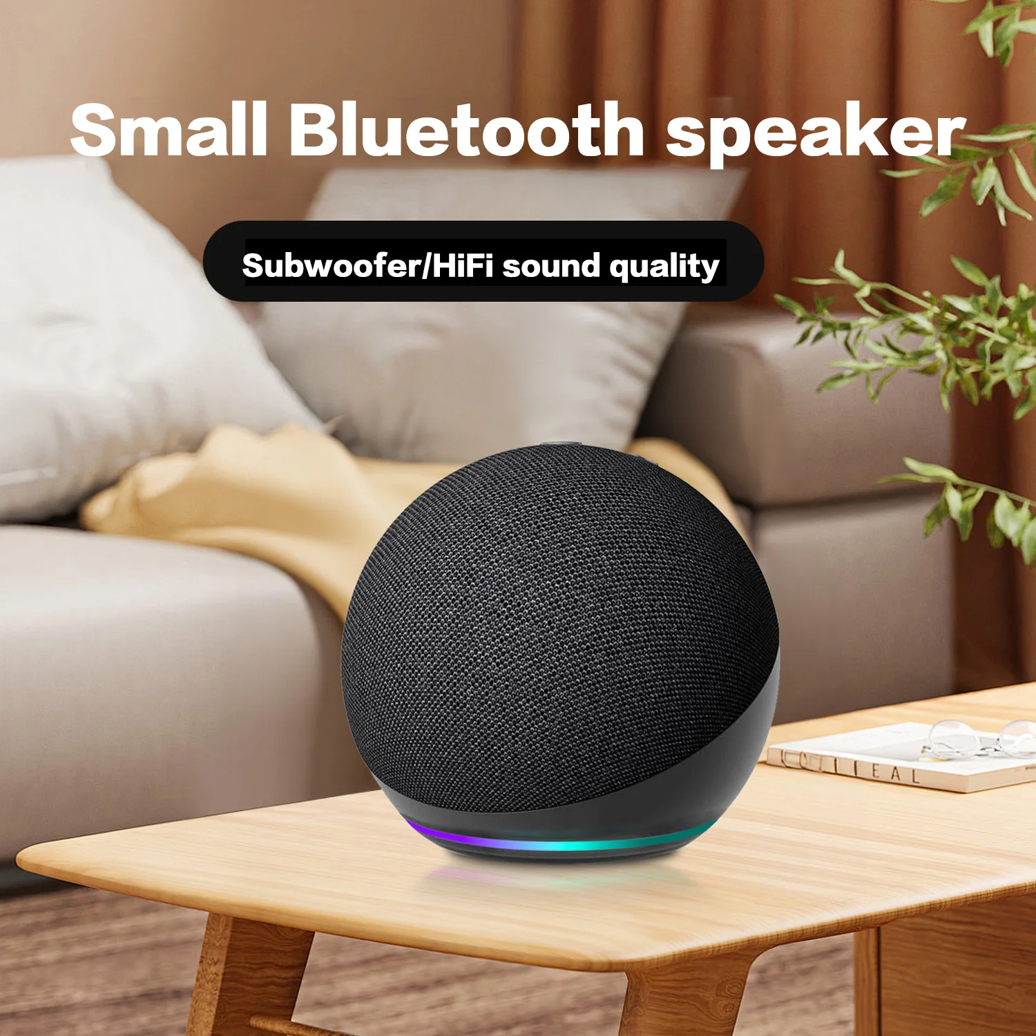 Kleine bluetooth speaker echo dot 5th draadloze bluetooth mini-luidspreker voor buiten, subwoofer voor thuis