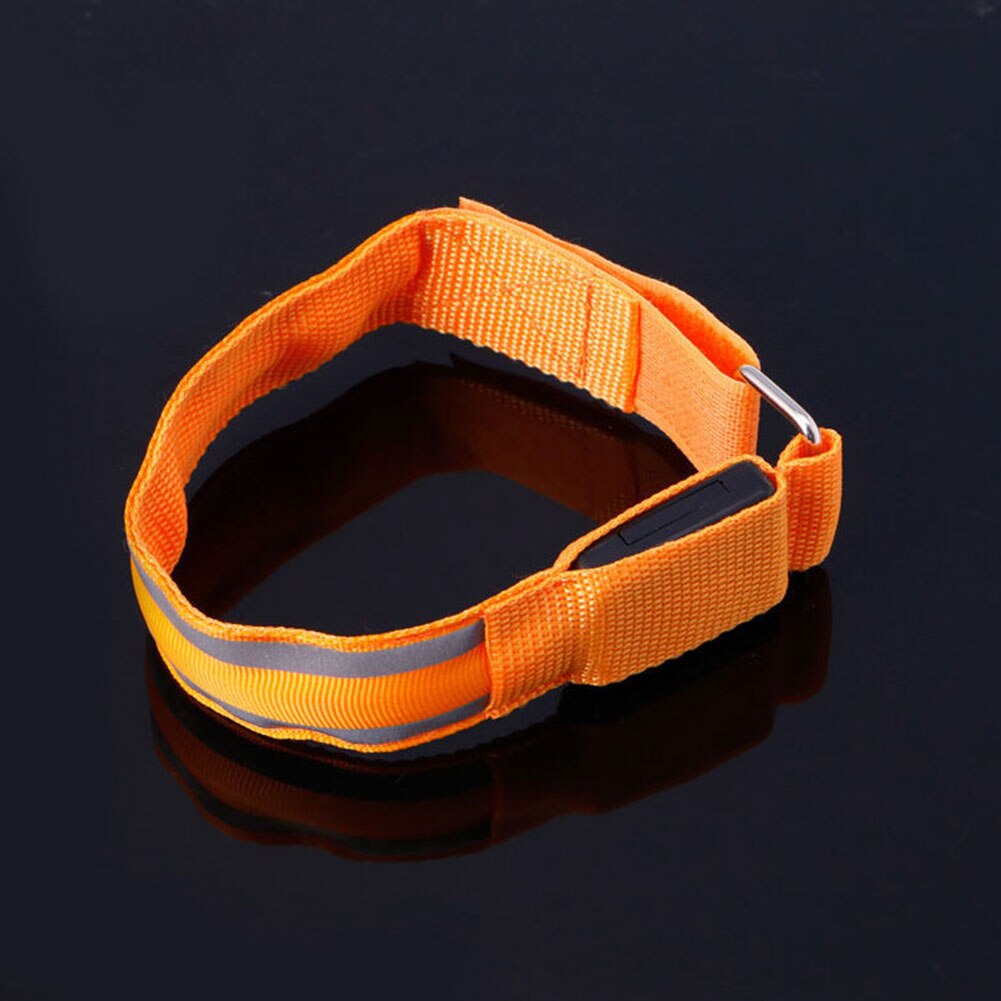 Reflective LED Light Sport Arm Armband Strap Safety Belt For Night Running Cycling: Orange