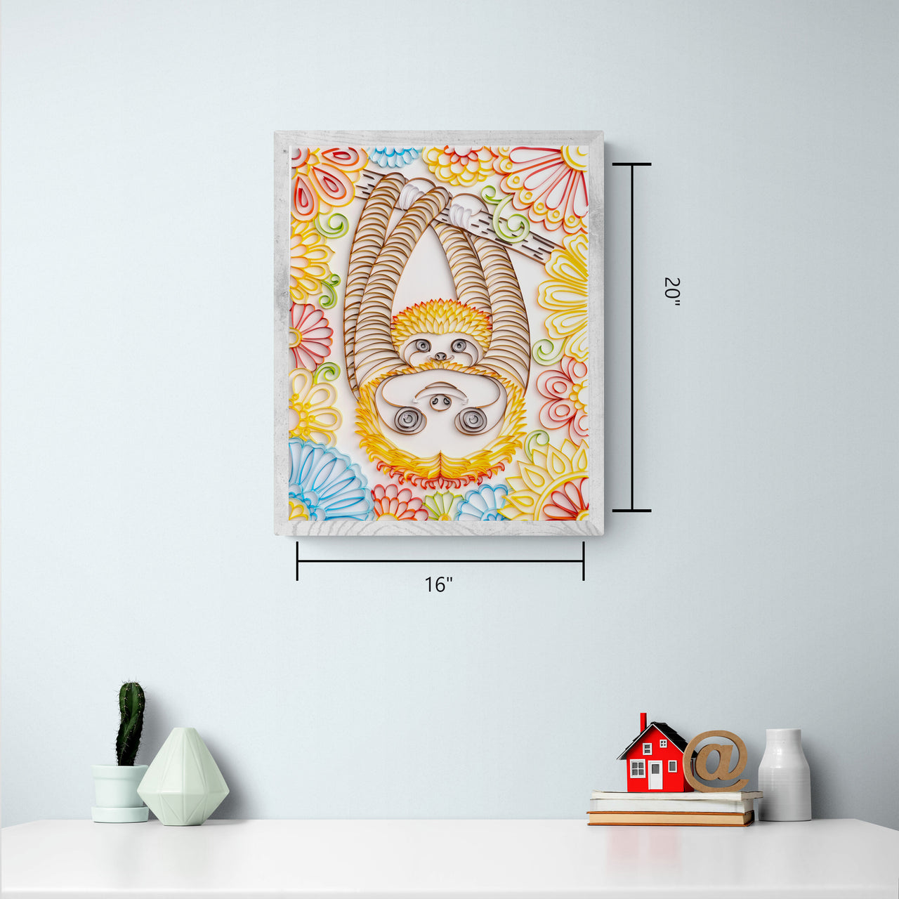 3D Sloth Quilling Papier Filigrane Gemälde Wand Dekor DIY Quilling Papier Handwerk DIY Quilling Papier Werkzeuge Kits 20 Zoll