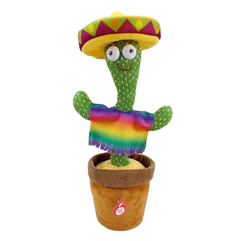 Dansen Cactus Elektronische Cactus Speelgoed, Elektronische Trillingen Dansen Cactus, Zingen En Swingende Stro Hoed Potplanten