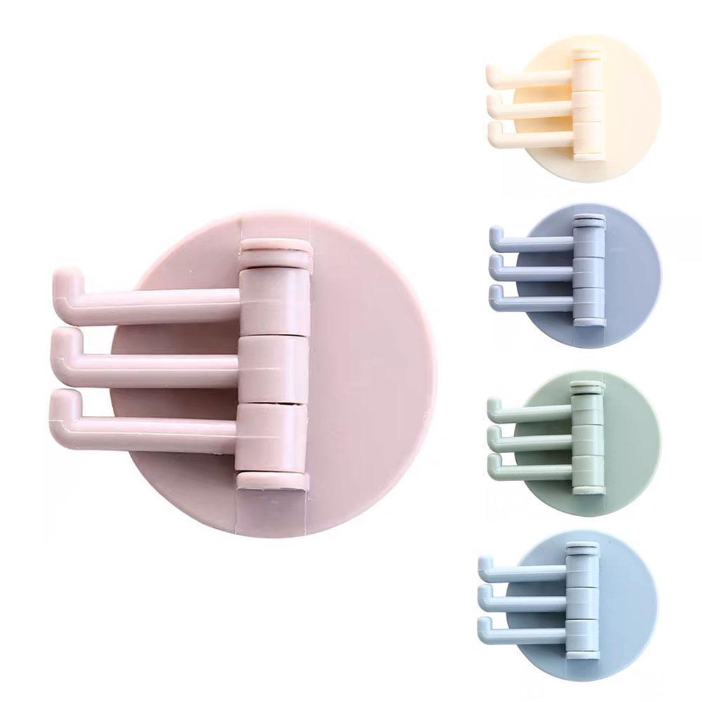 Draaibare Naadloze Zelfklevende Haak Sterke Lager Stok Haak Keuken Keuken Haken Benodigdheden Badkamer Hanger Muur B1W4