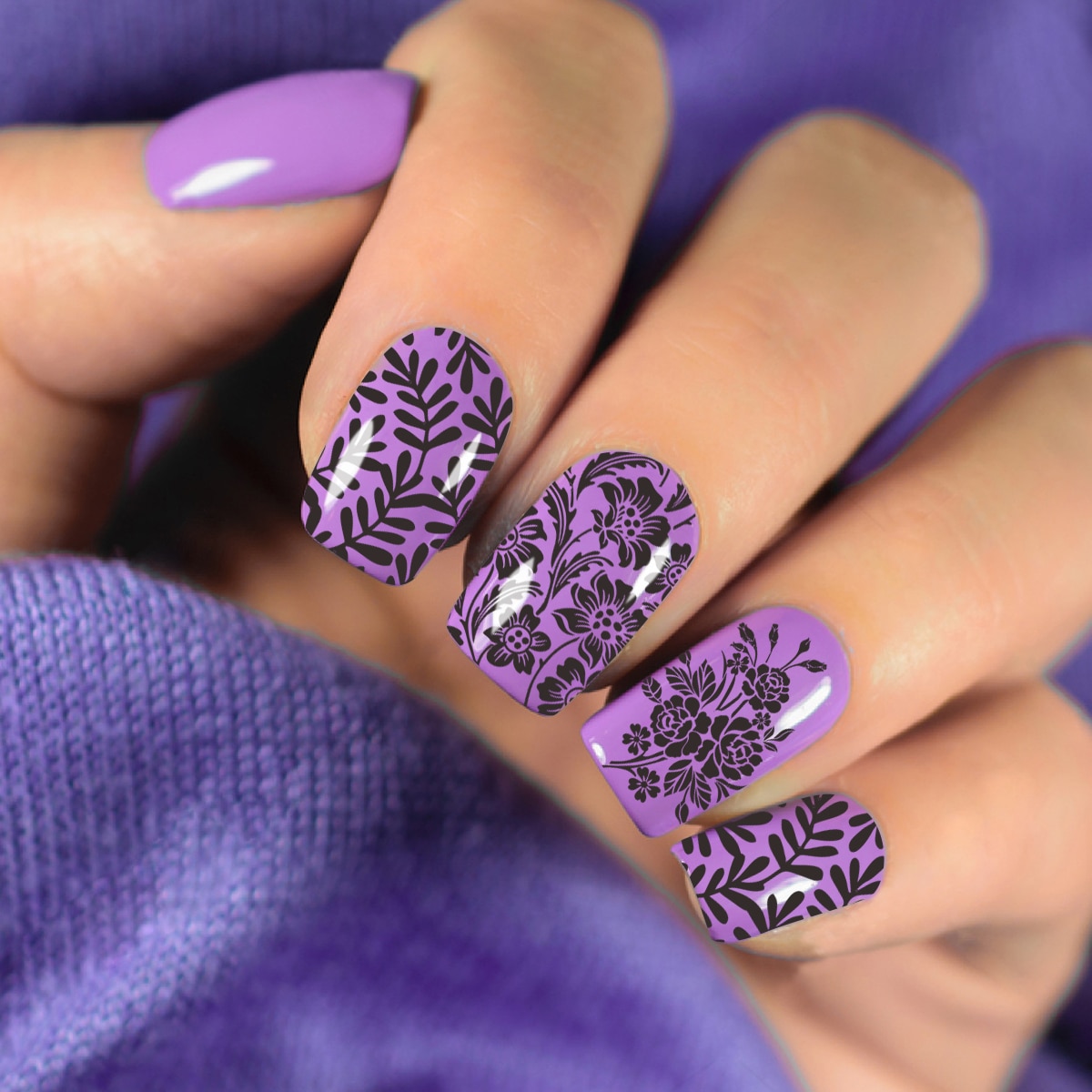 Acier inoxydable Nail Art estampage plaques papillon laisser fleurs plantes impression Image pochoir ongles estampage modèle ongles moule
