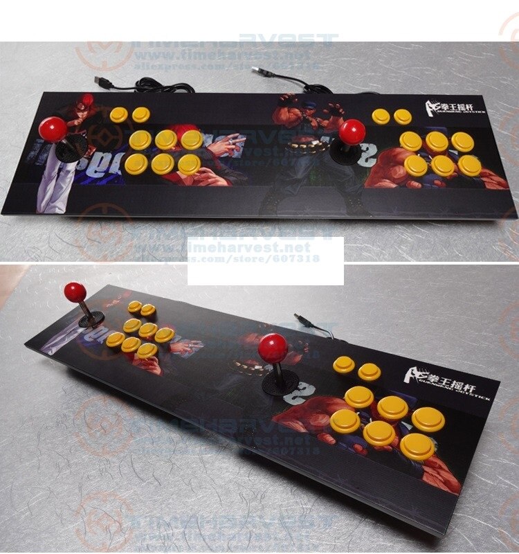 Nul Vertraging Arcade Usb Joystick 2 Speler Fighting Game Console Met Normale 8 Manieren Joysticks Vergrendeling Knop Voor Pc Mame android