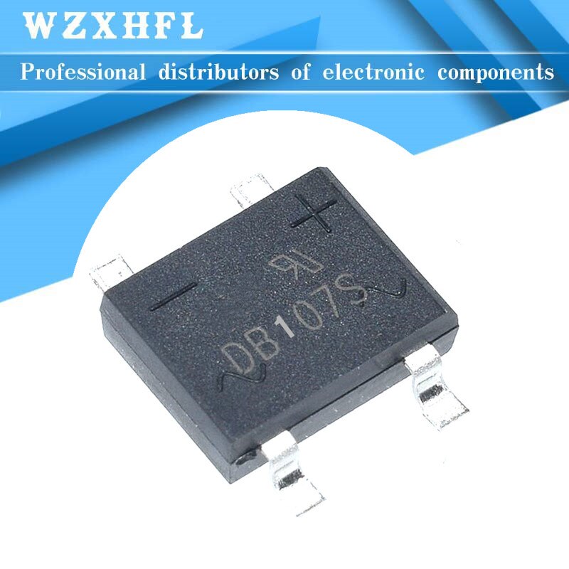 10 sztuk SMD DB107 DB107S 1A 1000V dioda jednofazowa mostek prostowniczy