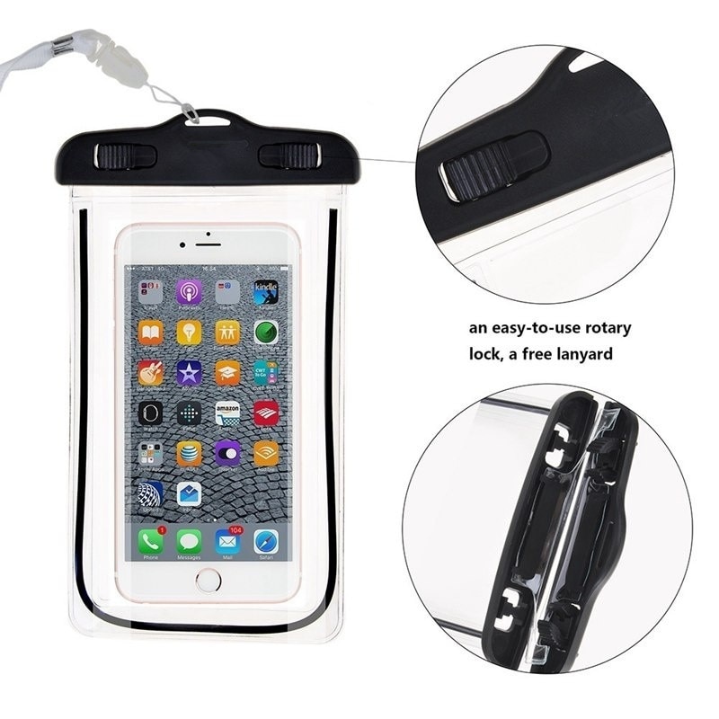 3.5 -6 inch Universal Waterproof Case Phone Dry Bag Swimming Underwater Mobile Phone Holder Cover for Outdoor Activities