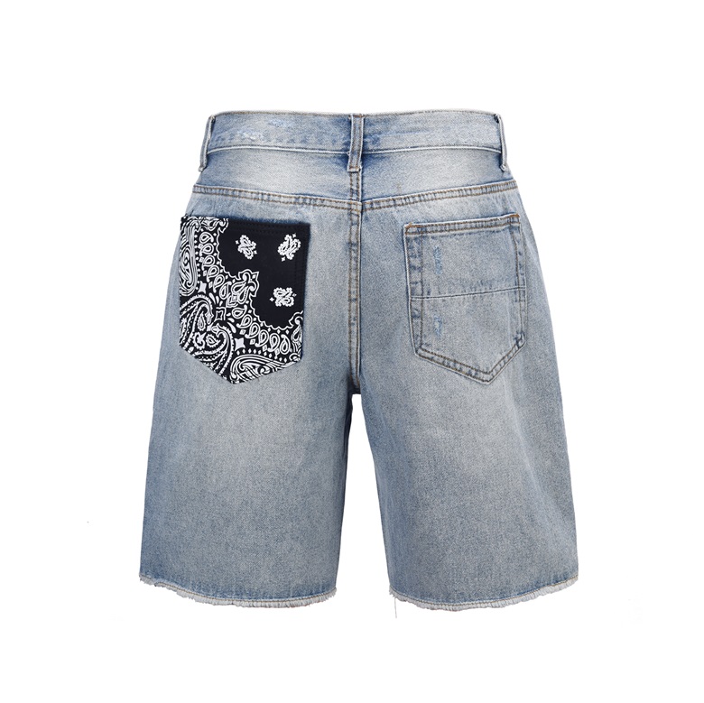 GUAPI GVAPI MMXV DESTROYER DENIM SHORTS BLUE