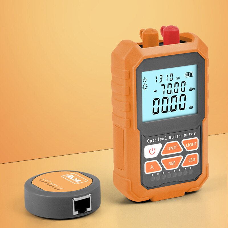 Handheld Led Lighting All In One Ftth 15Km Fiber Optical Power Meter Rechargeable Red Light Pen Fiber Optic Light Decay Te
