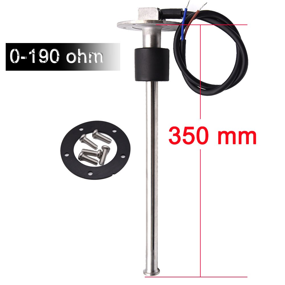 Olje væske tank drivstoff vannnivå sensor båt drivstoff sende enhet marine lastebil bil rv måler sensor 0-190 ohm rustfritt stål 300mm: 350mm 0-190 ohm