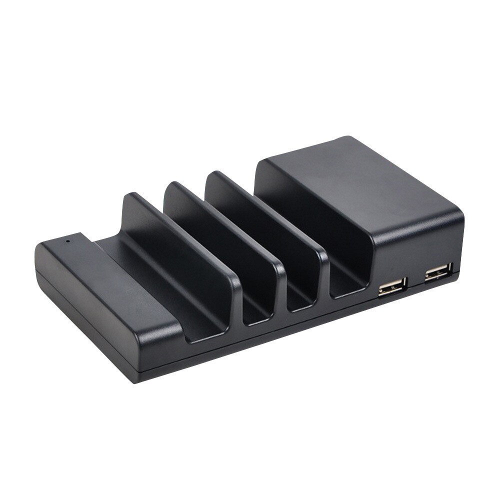 Rápido carregador sem fio para iphone samsung qc 3.0 carga rápida carregadores multi portas usb estação doca de carregamento mesa organizador do telefone: US PLUG / CC18-Black