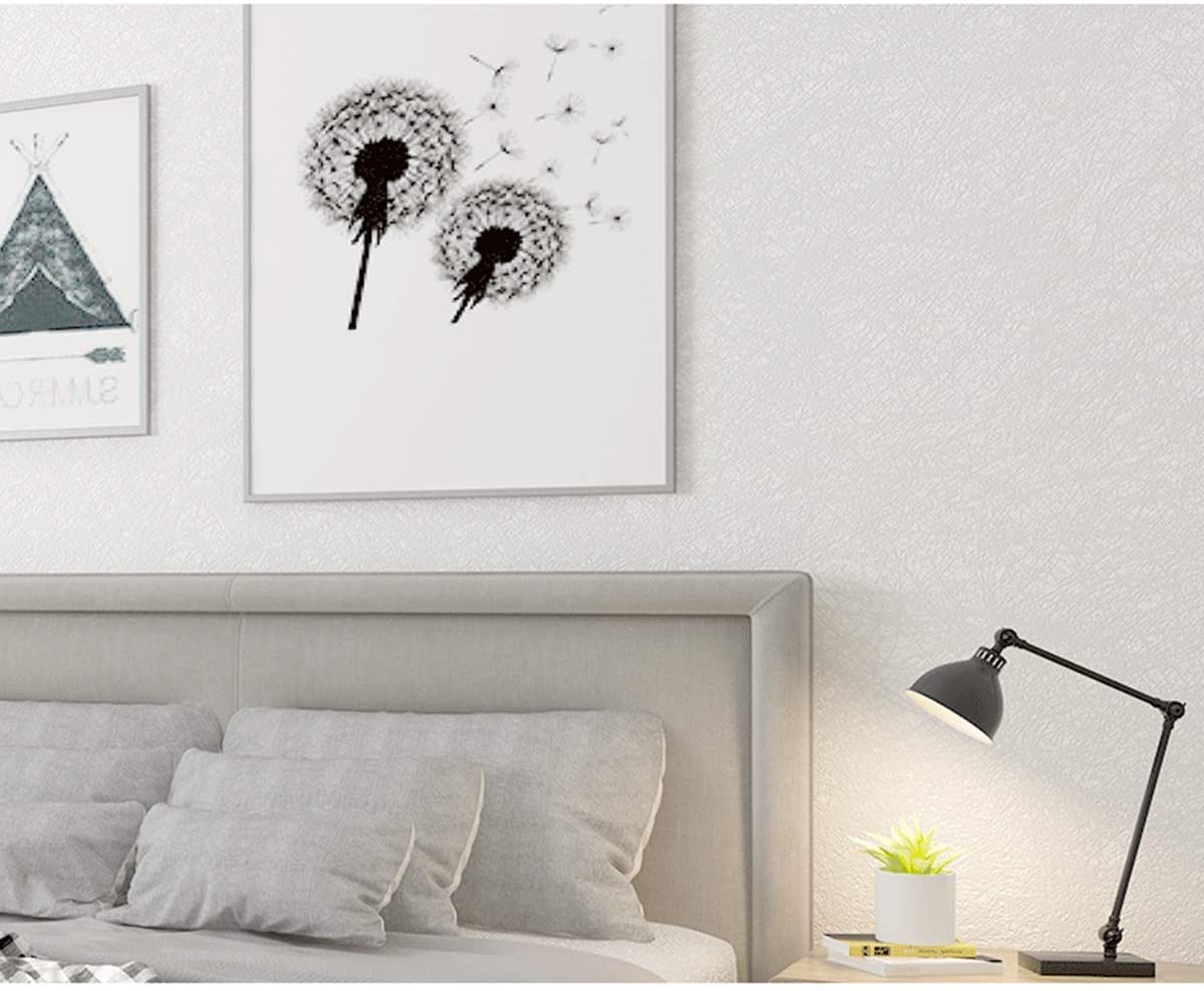 Papel tapiz autoadhesivo de Color sólido blanco, película de vinilo extraíble en relieve, despegar y pegar, Blanco/Negro/rosa/azul/plateado