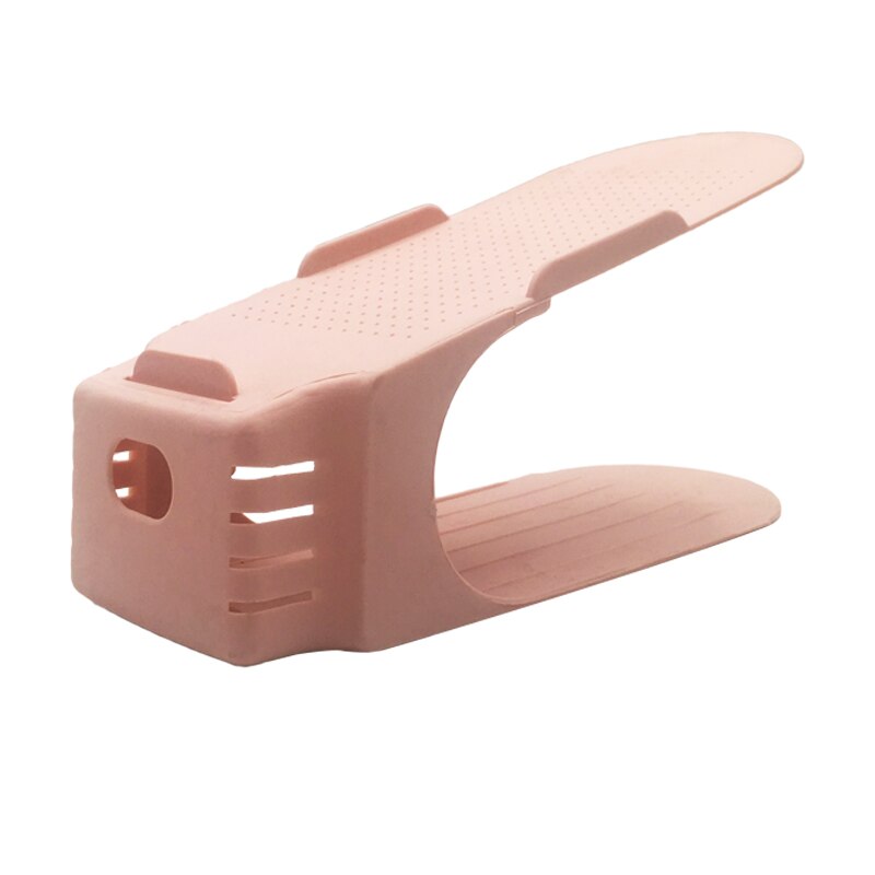 Porte-chaussures rangement pour chaussures Double porte-chaussures, porte-chaussures, porte-chaussures à usage domestique: 1pc Pink