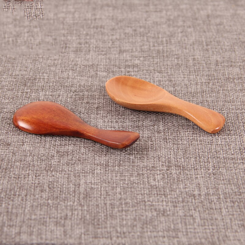 Cuchara de alimentación de dibujos animados para niños, cucharilla creativa de madera para comida infantil