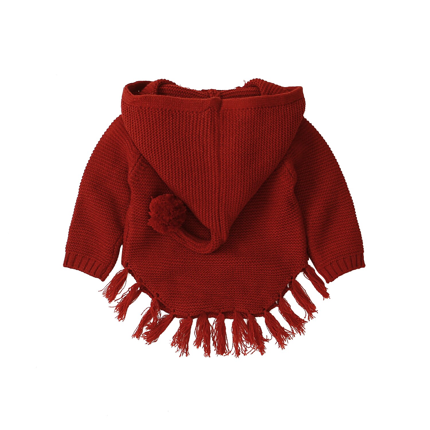 Herbst Herbst Kleinkind Baby Mädchen Stricken Quaste Mantel Jacke Outwear Mit Kapuze Herbst Winter Kleidung