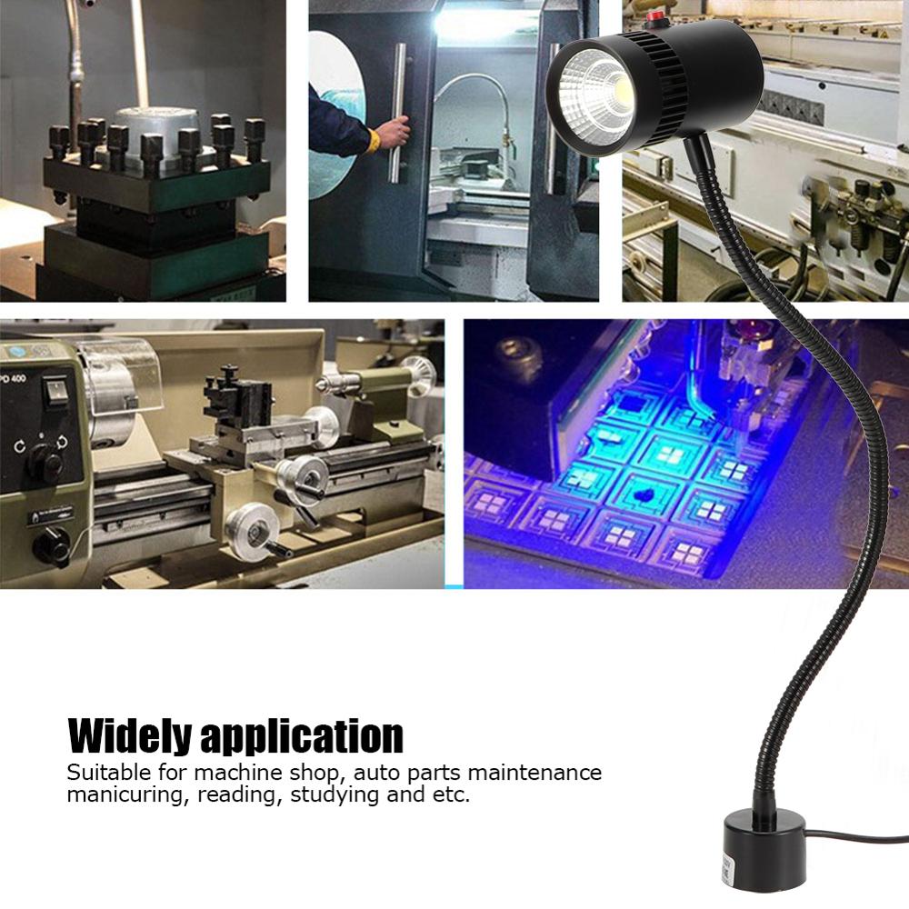 7W LED Maschinenleuchte Mit Flexiblem Arm – Einstellbare Werkstattbeleuchtung Für Drehmaschine, Fräse & Bohrmaschine, 220V, Wasserdicht IP68