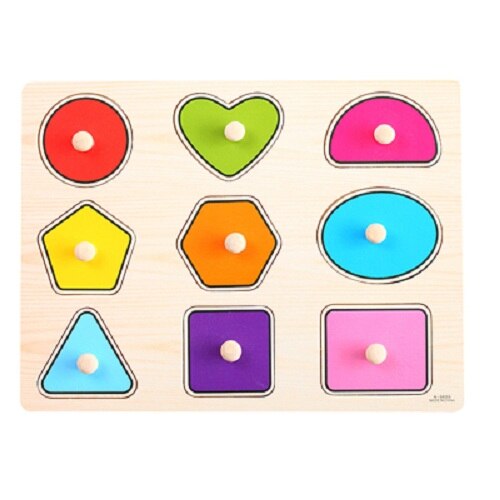 3D Houten puzzel voor peuter kinderen kid hand greep houten puzzel nummers alfabet-puzzel developmental educatief speelgoed: Pattern