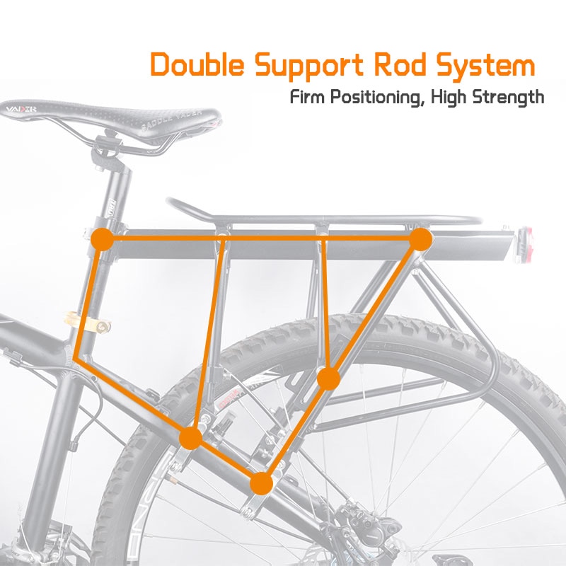 Deemount vélo Cargo transporteur 24-29 pouces vélos arrière porte-bagages tige de selle sac support avec outil d'installation 100KG charge