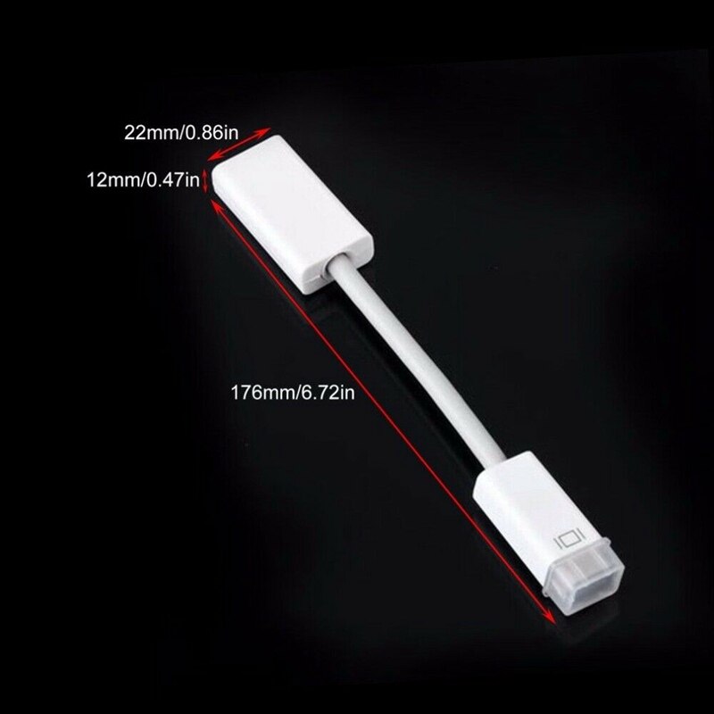 Adaptateur de câble Mini DVI mâle vers HDMI femelle, moniteur convertisseur vidéo 1080P pour Pro Air IMac