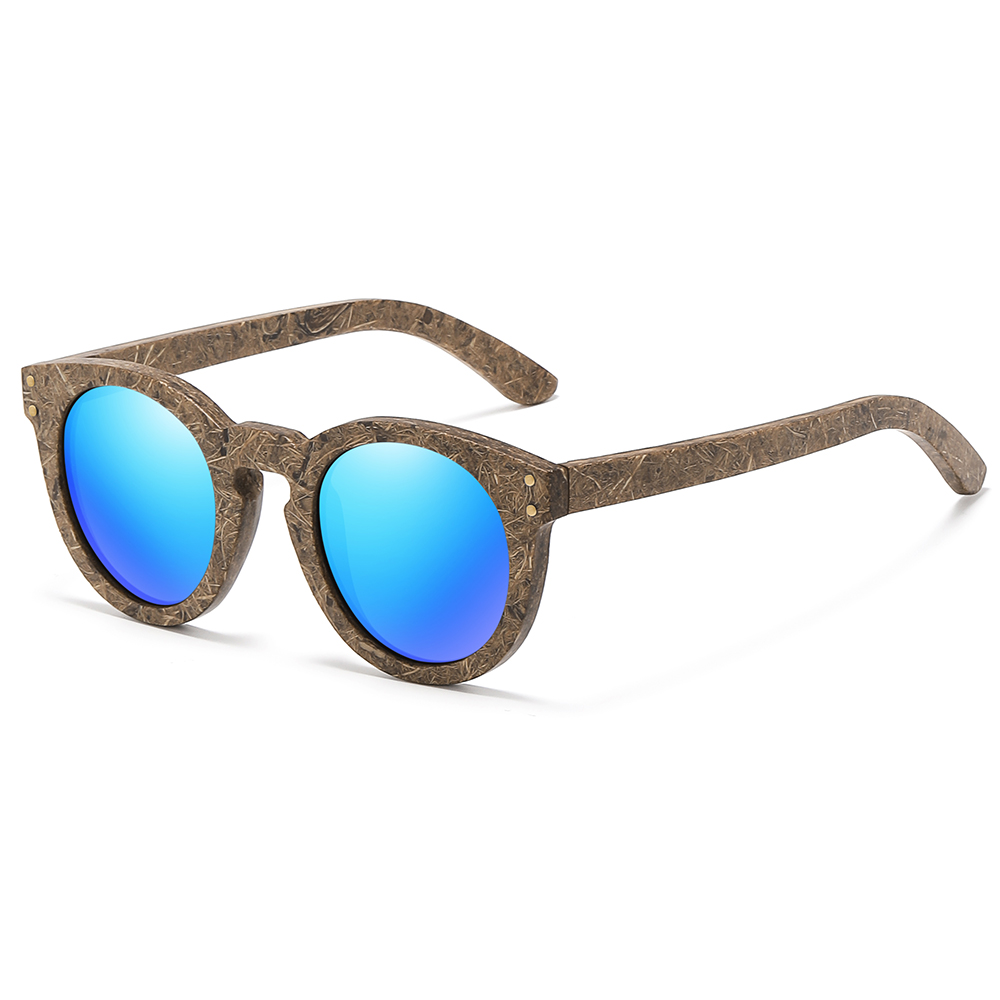Kokosfaser-Sonnenbrille der GM. Umweltfreundliches neues Holz, polarisierter UV400-Schutz, natürliche Degradierungsbrille 8242: Blau