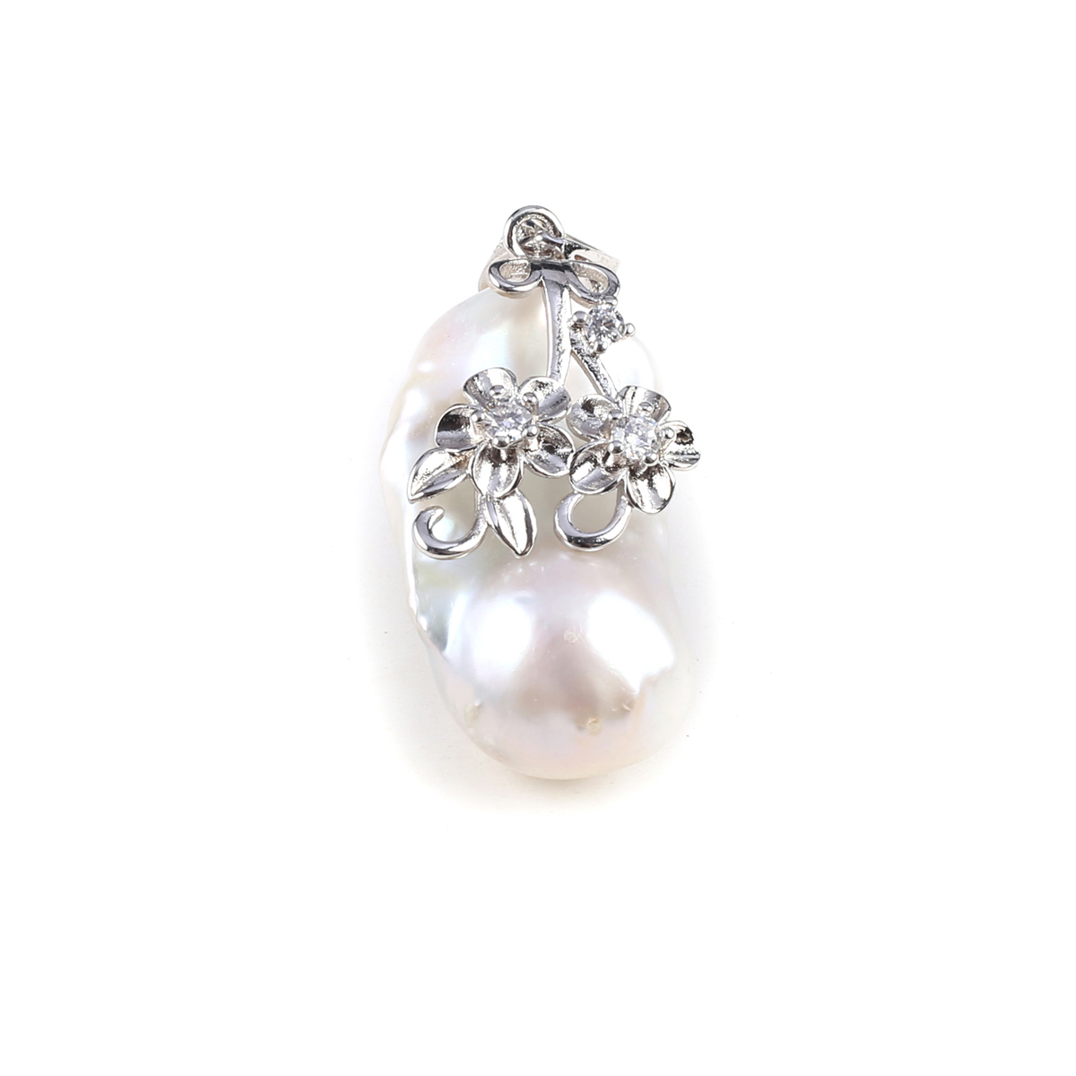 Pendentif en Perle Blanche Baroque d'Eau Douce Naturelle, Bijoux de 30x20mm, Collier de Bricolage, Boucles d'Oreilles, Accessoires, pour Femme