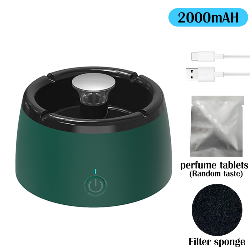Aschenbecher mit Luft reinigung USB-Aufladung Rauch automatische Entfernung Aschenbecher Rauch abscheider Luft reiniger Aschenbecher für zu Hause: Burgunderrot