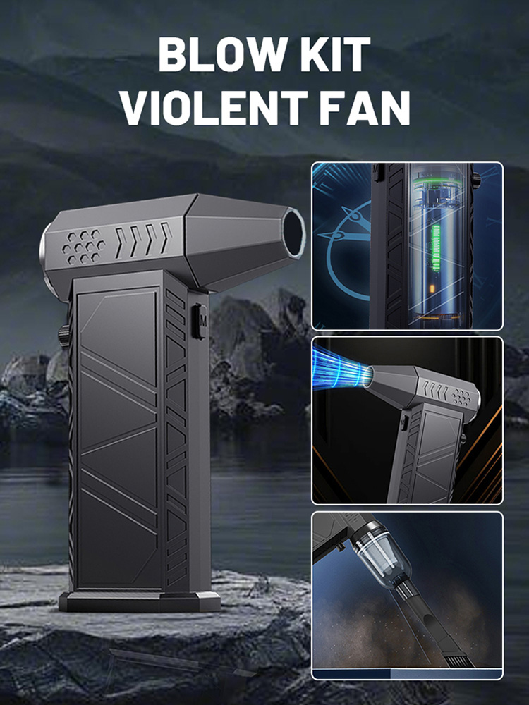2-in-1 Violent Fan Air Blower And Vacuum Dust Cleaner Powerful 990000r/s Brushless Turbo Jet Blower Rechargeable Str