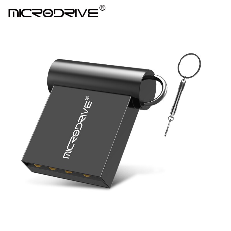 Neue mini metall usb flash drive 64GB 32GB 16GB 8GB 4GB Pen Drive tragbare 128GB usb 2.0 usb stick speicher Flash disk: 64GB / Black