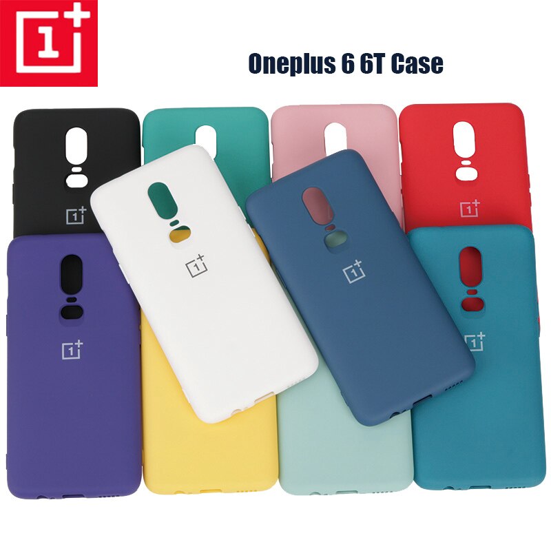 Oneplus-オリジナルのシリコンケース,公式,ソフト,超薄型,耐衝撃性,完全保護,oneplus 6 6t