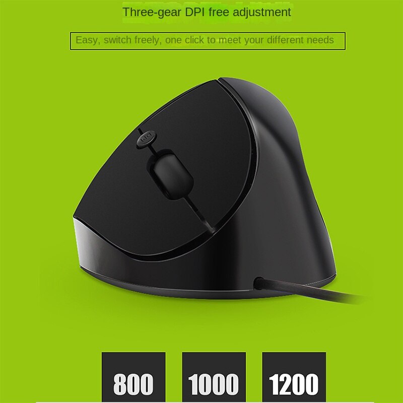 Bkscy ergonomische, vertikale, kabelgebundene, wiederaufladbare optische usb-maus 1600 5d dpi, leise, für büro, gaming und pc/laptop