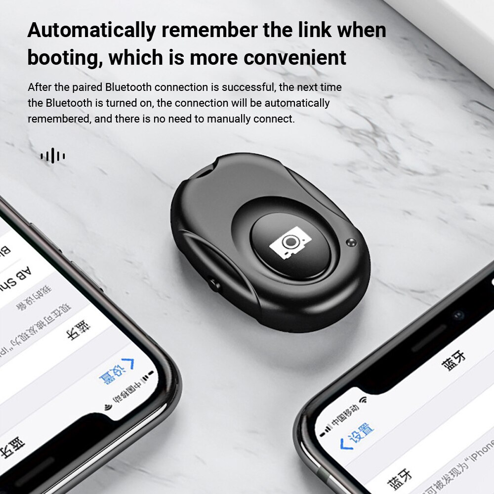 Bluetooth Remote Control Camera Wireless Selfie Shutter Control for iPhone/Android Take Photos and Videos Hands-Free