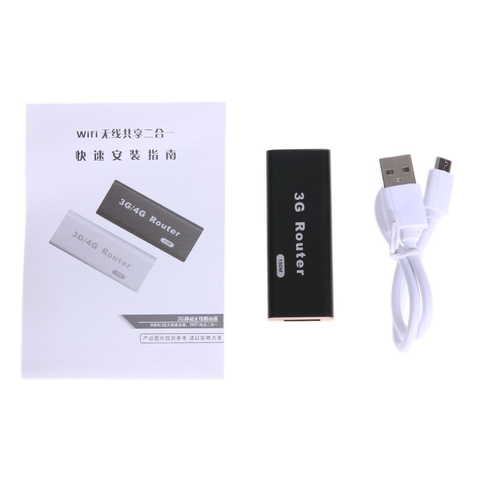 Portable 4G WiFi Router - 150Mbps USB Wireless Hotspot AP Client - Firewall Function