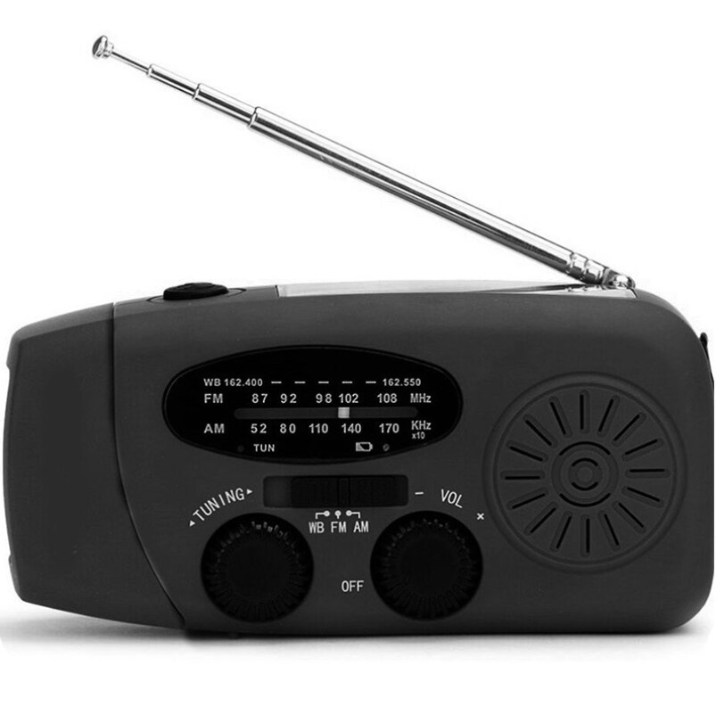 Multifunctionele Hand Radio Solar Crank Dynamo Powered Am/Fm/Noaa Weather Radio Gebruik Emergency Led Zaklamp En Power bank
