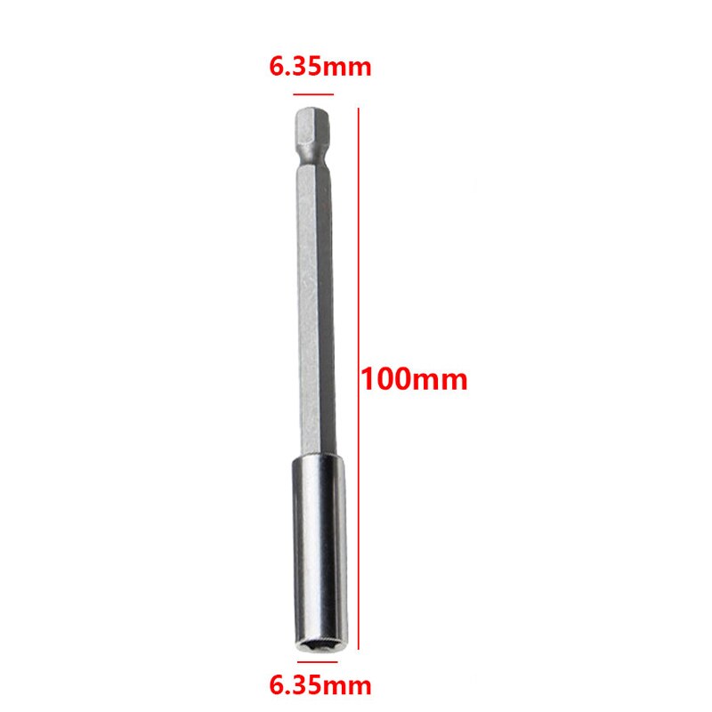Inner hexagon batten head extension rod Extension Bit Set 1/4" Hex Rod Long Handle Shank Magnetic Screwdriver Bit Hand Tools: 100mm