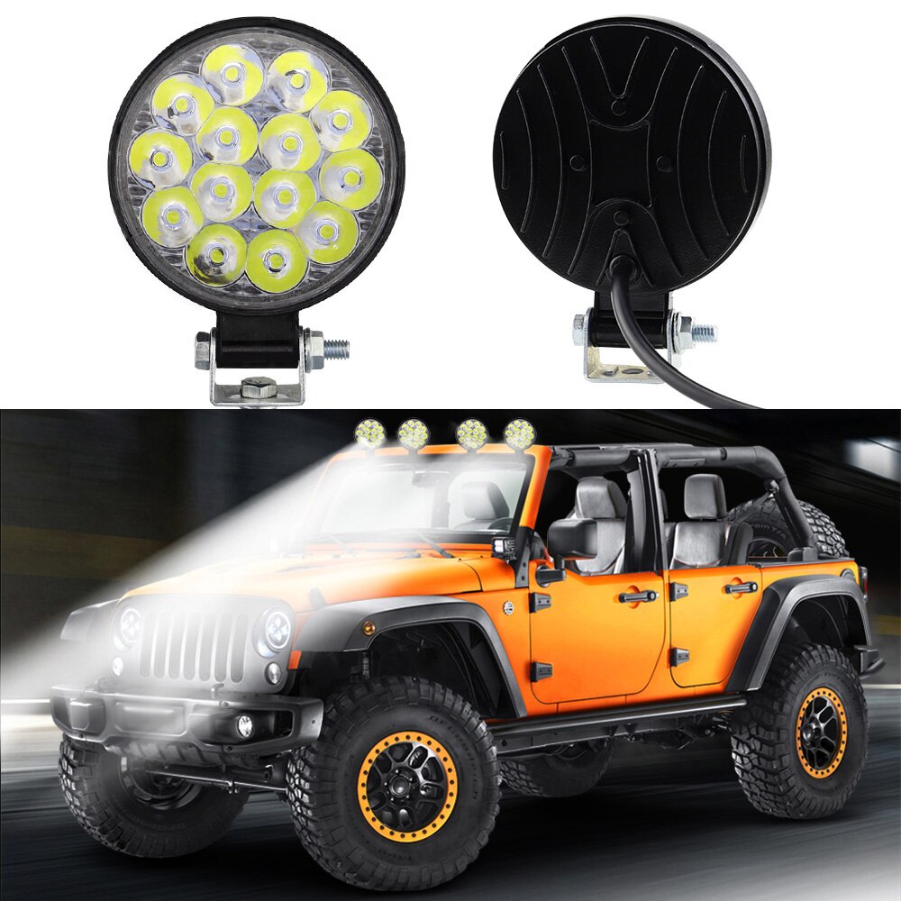 Truck Working lights Round 42W Waterproof IP68 Off-road Replacement Car Work Spot Flood