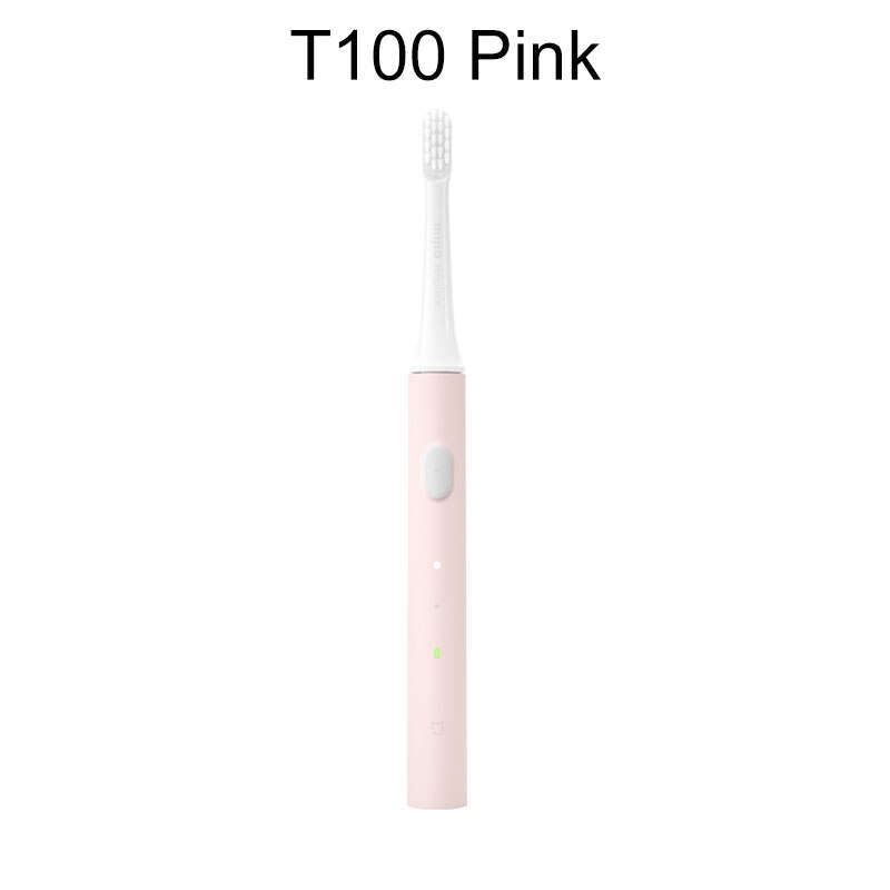 Mijia Ultrasonic Sonic Automatic Toothbrush T100 USB Rechargeable IPX7 Waterproof Electric Toothbrush: Pink