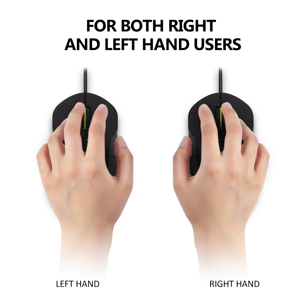 Delux M627S DIY Side Wings Wired Gaming Mouse 8 Buttons 10000 DPI RGB Backlight Optical Left and Right hand Mice For PC Gamer