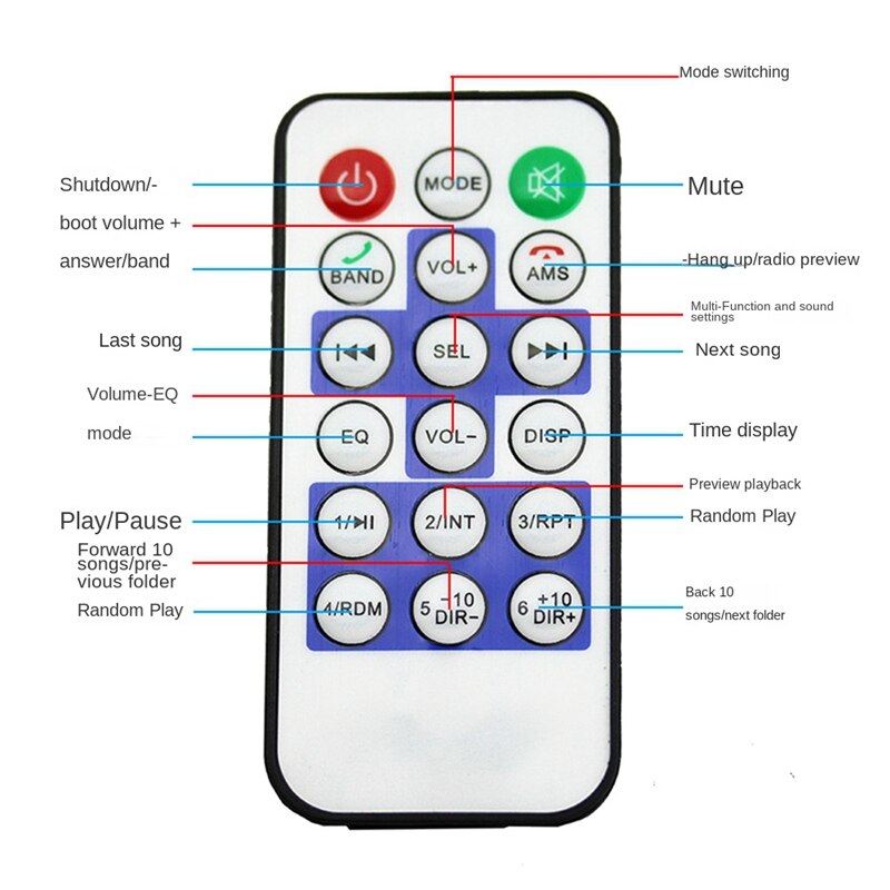 SX-119 Auto Bluetooth Card Machine Bluetooth Handsfree MP3 Autoradio Speler Dab +