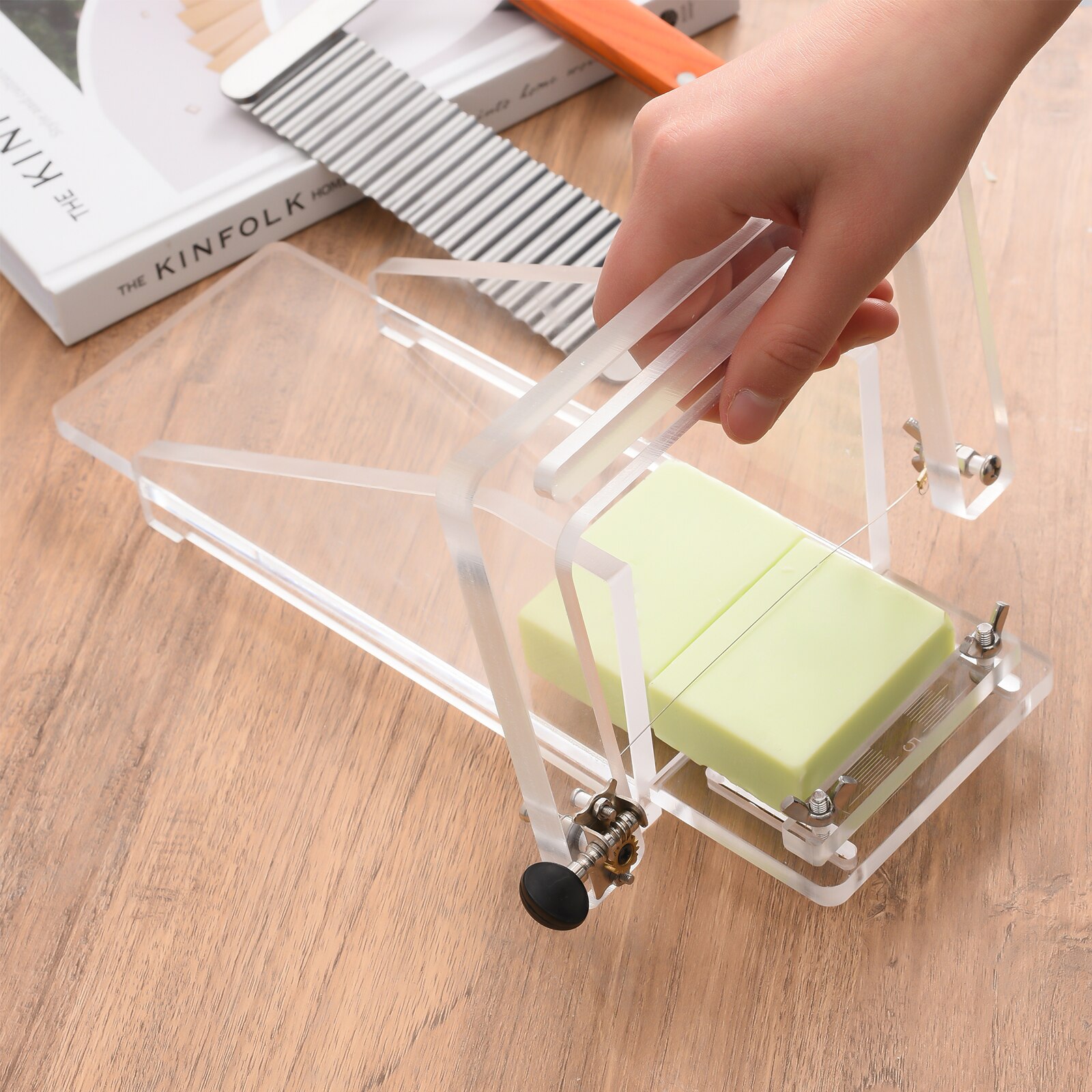 Acrylic Soap Cutter Adjustable Cutting Tool For Handmade Soap Making DIY Soap Steel Wire Cutting Home Soap Cutting Machine