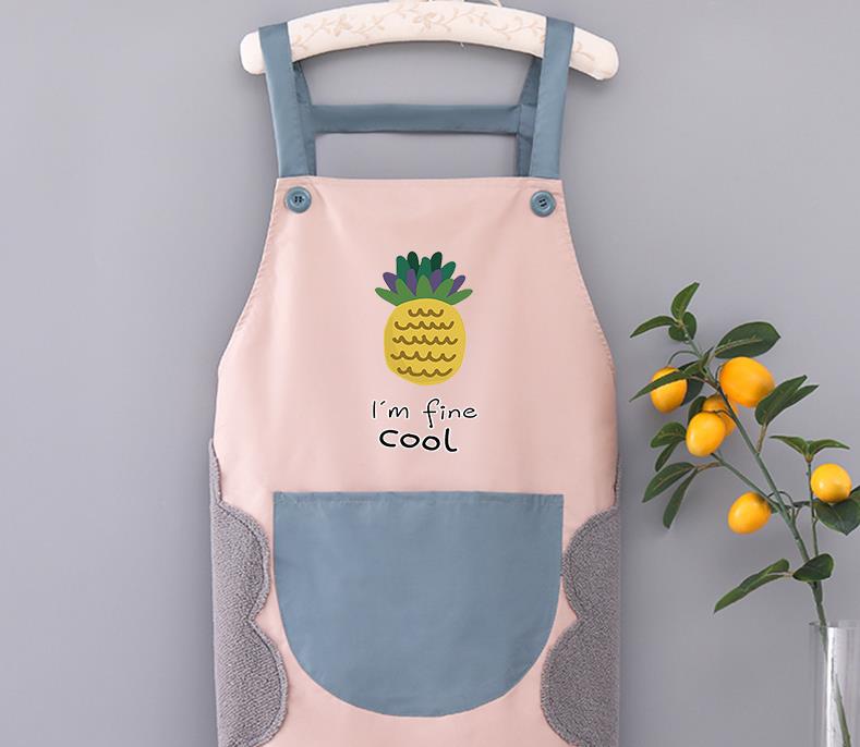 Tablier femme ménage cuisine étanche à l'huile personnalité travail vêtements H bandoulière résistant à l'huile tablier ménage