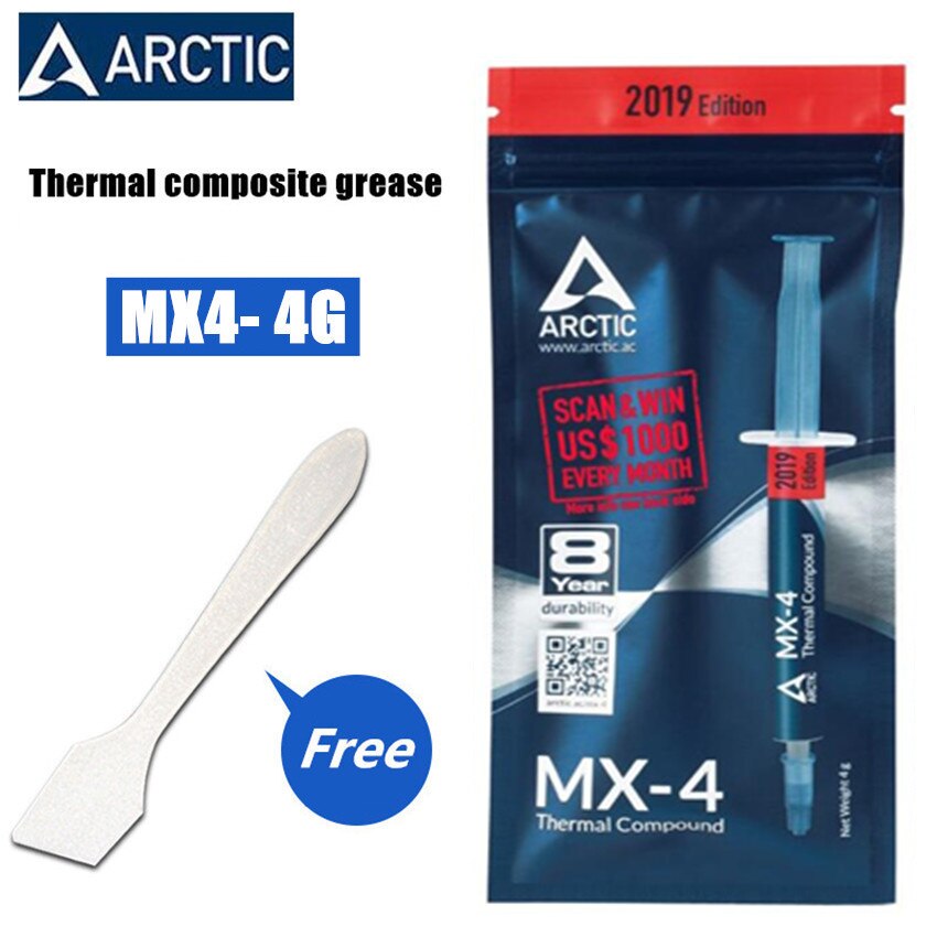 Arctic mx -4 2g 4g 8g 20g amd intel -suoritin cpu jäähdytin jäähdytystuuletin lämpörasva vga yhdiste jäähdytyselementti tahna 8.5( w/mk)