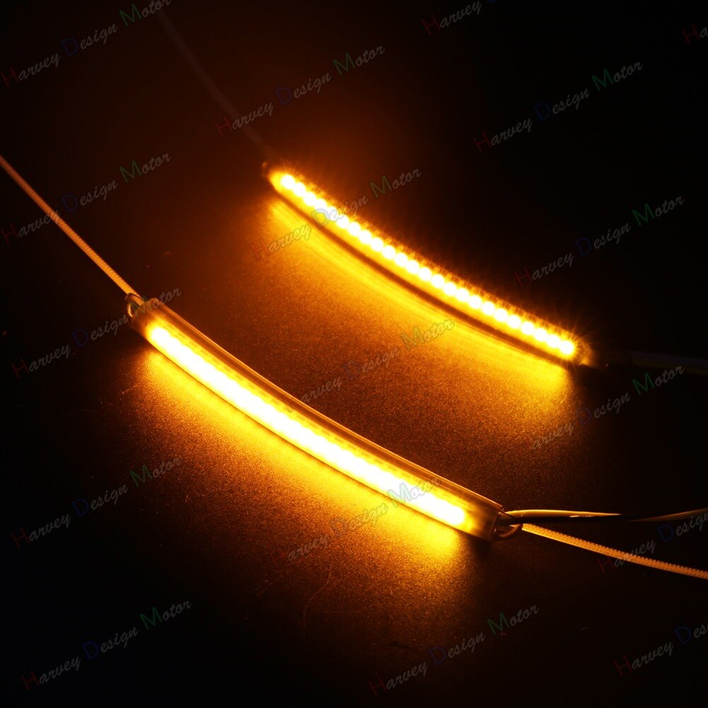 LED 39mm-41mm Gabel Blinker Bausatz & geräuchert Objektiv Für Harley Sieg Motorrad