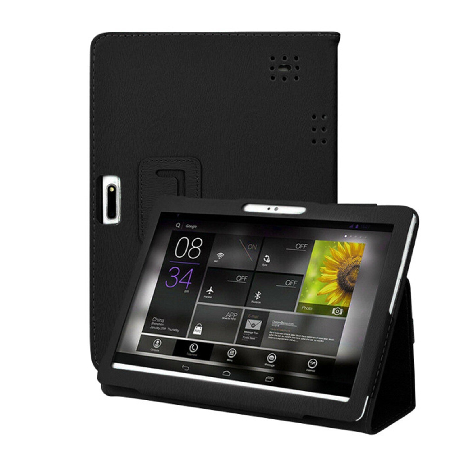 Top Selling Universele Lederen Beschermhoes Voor 10 10.1 Inch Android Tablet Pc Ondersteuning En