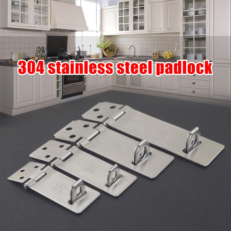 304 Stainless Steel Padlock Hasp Door Clasp Gate Lock Latch 2/2.5/3/4 Inch In Stock
