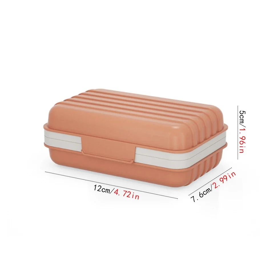Jabonera de baño con tapa, caja de jabón de plástico para el hogar, mantiene el jabón seco, artículos esenciales de viaje, 2/3 Uds.