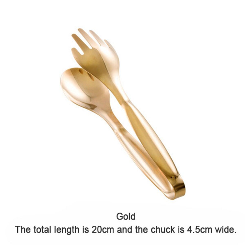 Mattang i rustfritt stål gull splint kjøkkenutstyr buffet matlagingsverktøy bbq klips brød biff tang klips kjøkken tilbehør