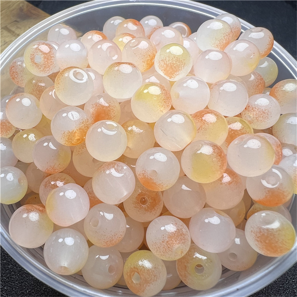 50 Pcs 8Mm Kleuren Kralen Mooie Multicolor Kralen Handgemaakte Diy Armband Ketting Sieraden Handgemaakte Kralen Accessoires: GRIJS