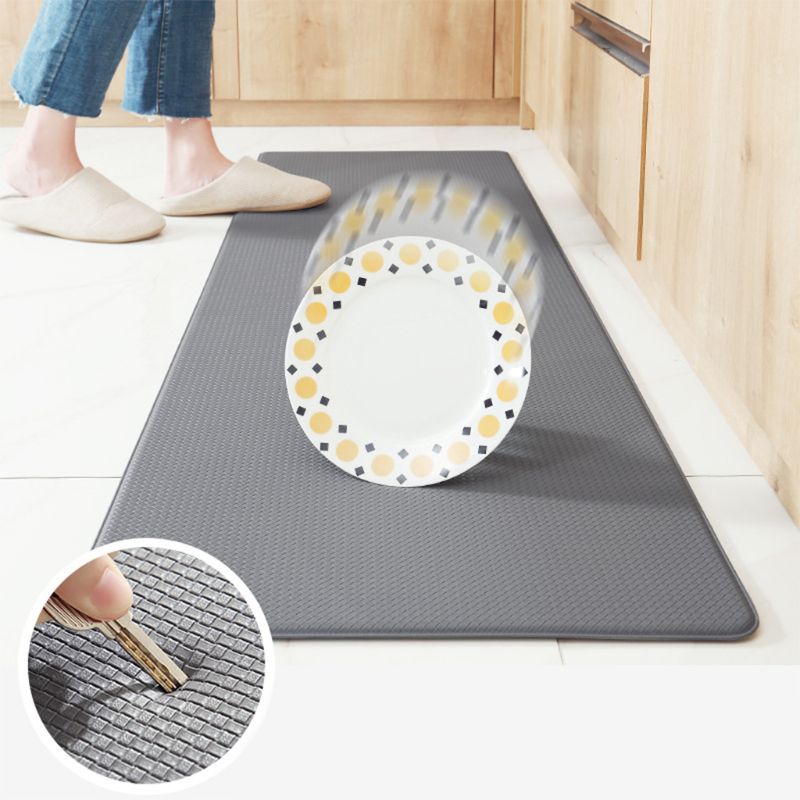 Anti Fatigue Kitchen Mat Diamond Weave Non-Skid Faux Leather Waterproof Rugs