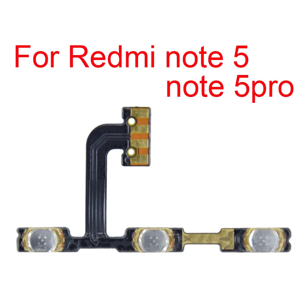 Cable flexible para botón de encendido para Xiaomi Redmi pro 4pro S2 3X 4X 4A 5A 3 4 5 pro, botón de encendido/apagado, Ket Flex para note 2 3 4 5, 1 Uds.: For  note5 note 5pro